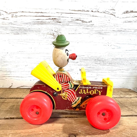 FisherPrice Toys Vintage Fisher Price Pull Toy Jalopy Retro Poshmark